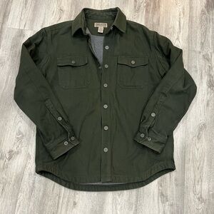 Duluth Trading Co Olive Green Men's Button-Up Jacket